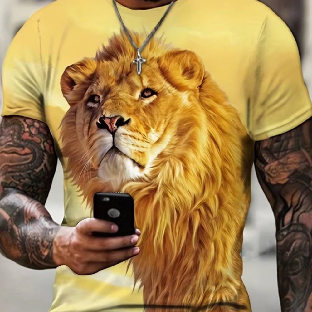 Lion MEN'S TEE Shirt. LARGE